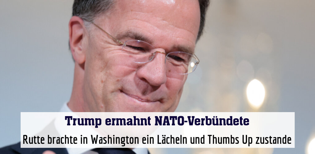 Rutte brachte in Washington ein Lächeln und Thumbs Up zustande