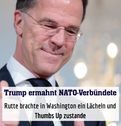 Rutte brachte in Washington ein Lächeln und Thumbs Up zustande