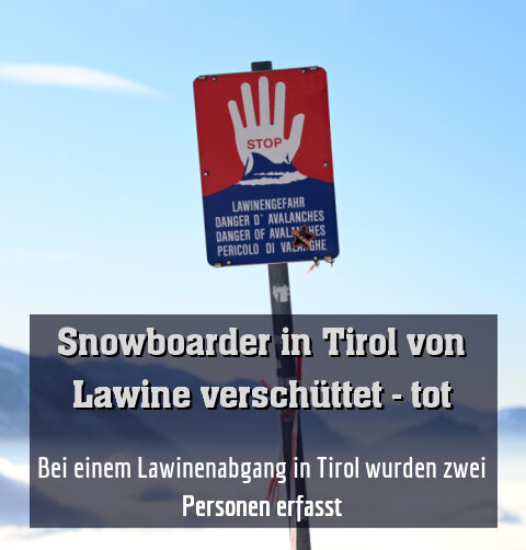 Bei einem Lawinenabgang in Tirol wurden zwei Personen erfasst