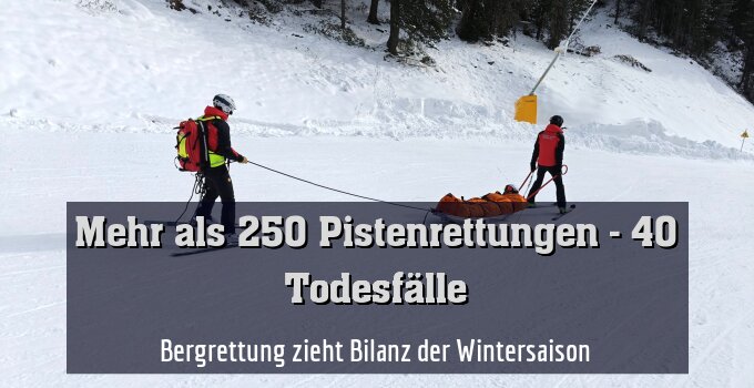 Bergrettung zieht Bilanz der Wintersaison