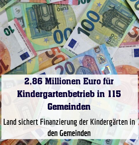 Land sichert Finanzierung der Kindergärten in den Gemeinden