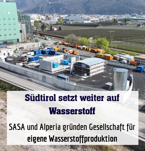 SASA und Alperia gründen Gesellschaft für eigene Wasserstoffproduktion