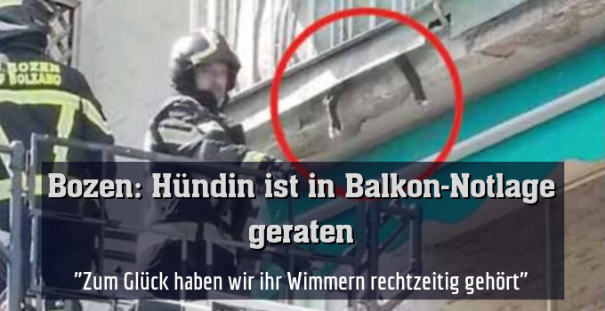 "Zum Glück haben wir ihr Wimmern rechtzeitig gehört"