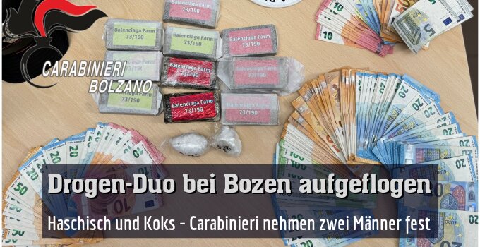 Haschisch und Koks - Carabinieri nehmen zwei Männer fest