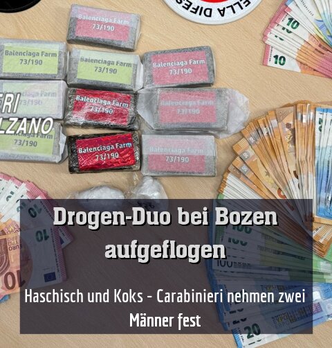 Haschisch und Koks - Carabinieri nehmen zwei Männer fest