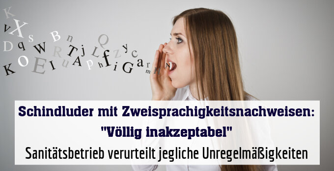 Südtiroler Sanitätsbetrieb verurteilt jegliche Unregelmäßigkeiten
