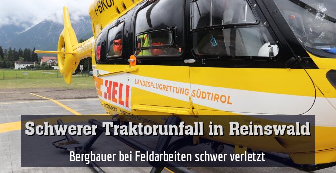 Bergbauer bei Feldarbeiten schwer verletzt