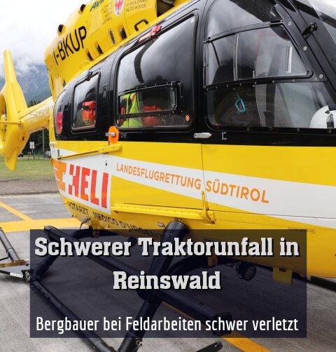 Bergbauer bei Feldarbeiten schwer verletzt
