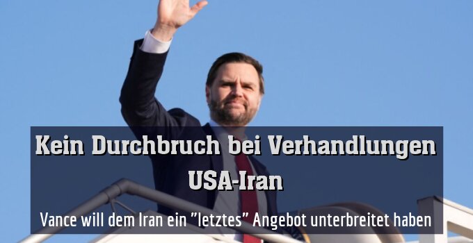 Vance bei seiner Abreise mit der Air Force Two