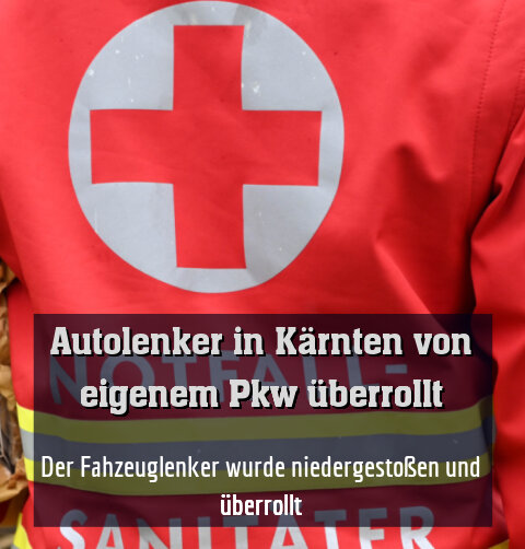 Der Fahzeuglenker wurde niedergestoßen und überrollt