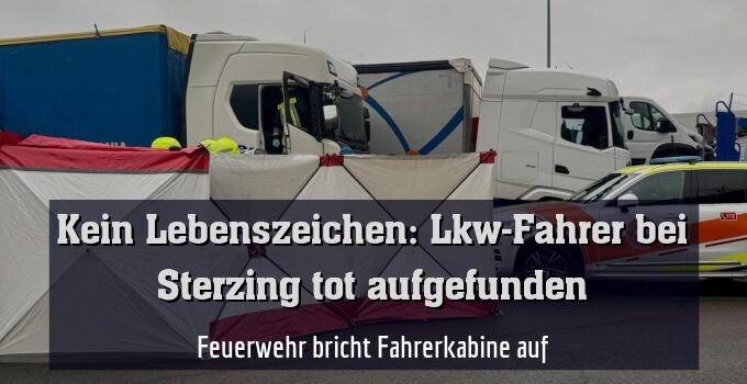 Feuerwehr bricht Fahrerkabine auf