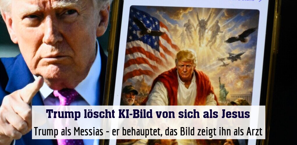Trump als Messias - er behauptet, das Bild zeigt ihn als Arzt