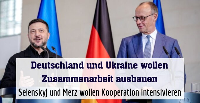 Selenskyj und Merz wollen Kooperation intensivieren