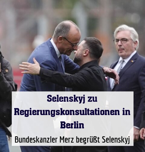 Bundeskanzler Merz begrüßt Selenskyj