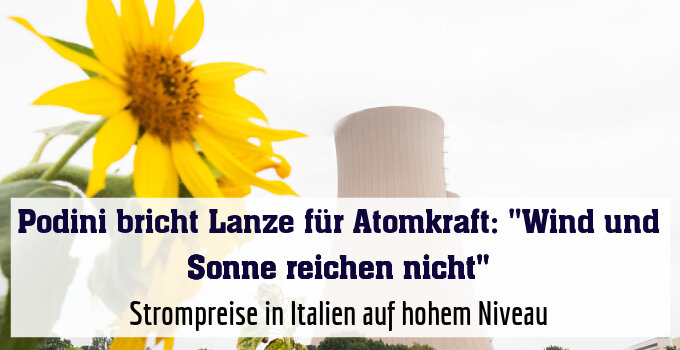 Strompreise in Italien auf hohem Niveau