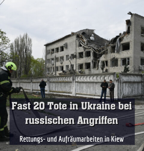 Rettungs- und Aufräumarbeiten in Kiew