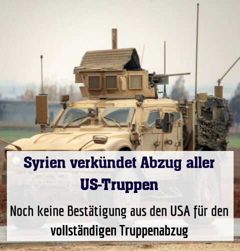 Noch keine Bestätigung aus den USA für den vollständigen Truppenabzug