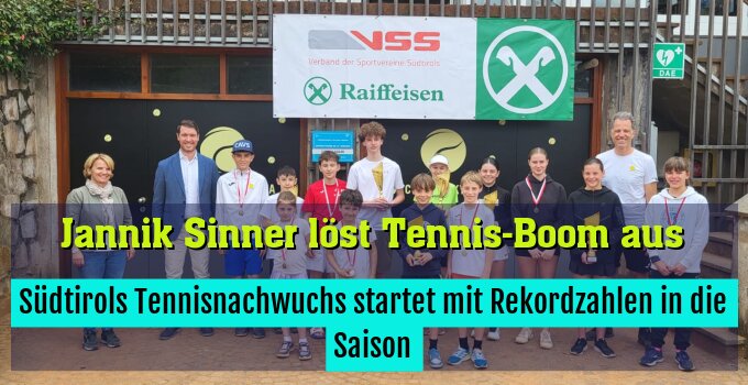 Südtirols Tennisnachwuchs startet mit Rekordzahlen in die Saison