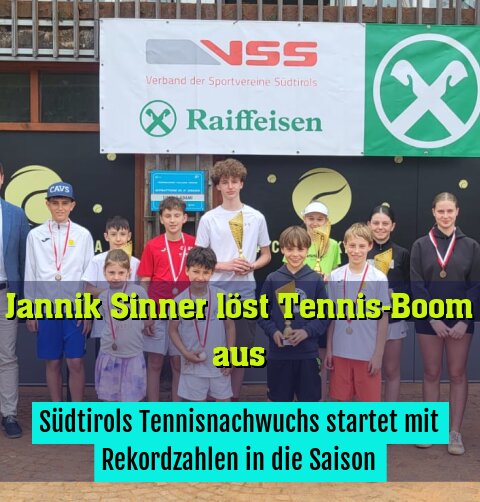 Südtirols Tennisnachwuchs startet mit Rekordzahlen in die Saison
