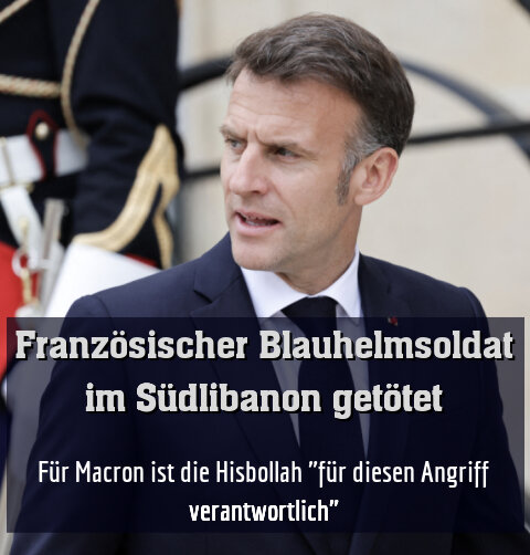 Für Macron ist die Hisbollah "für diesen Angriff verantwortlich"