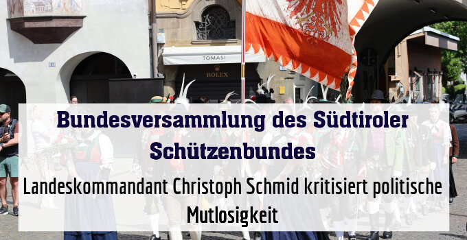 Landeskommandant Christoph Schmid kritisiert Autonomiereform und politische Mutlosigkeit