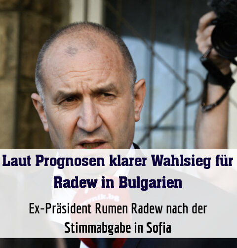 Ex-Präsident Rumen Radew nach der Stimmabgabe in Sofia