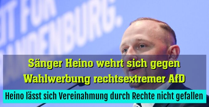 Heino lässt sich Vereinahmung durch Rechte nicht gefallen