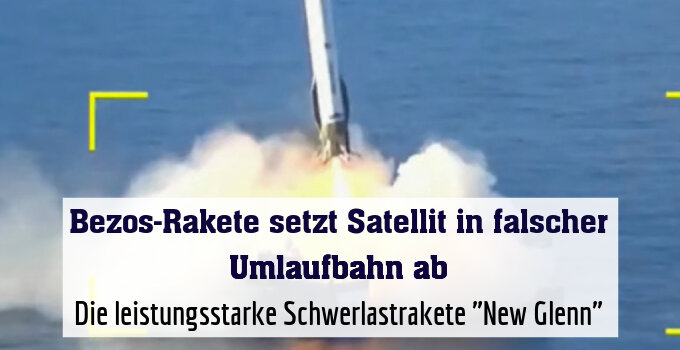 Die leistungsstarke Schwerlastrakete "New Glenn"