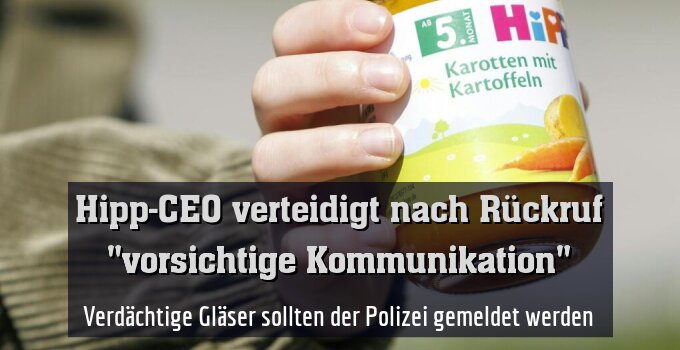 Verdächtige Gläser sollten der Polizei gemeldet werden