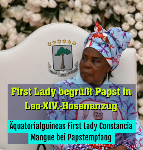 Äquatorialguineas First Lady Constancia Mangue bei Papstempfang