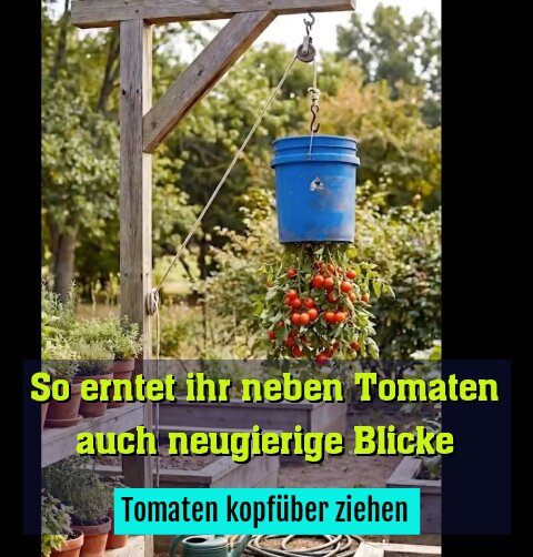 Tomaten kopfüber ziehen