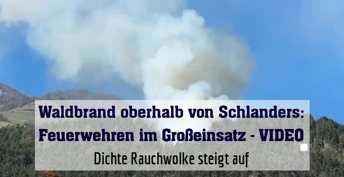 Dichte Rauchwolke steigt auf