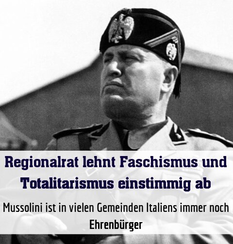 Mussolini ist in vielen Gemeinden Italiens immer noch Ehrenbürger