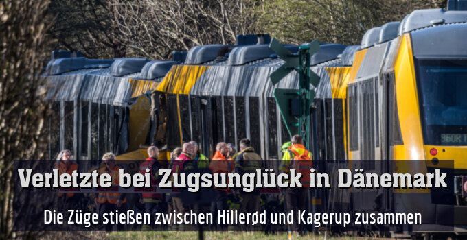 Die Züge stießen zwischen Hillerød und Kagerup zusammen