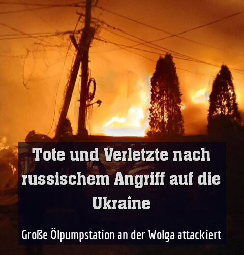 Große Ölpumpstation an der Wolga attackiert