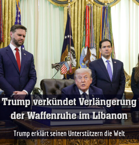 Trump erklärt seinen Unterstützern die Welt