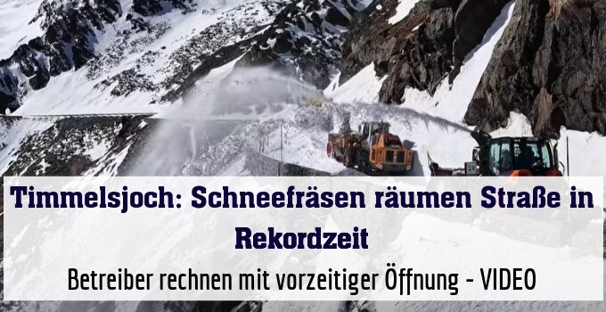 Betreiber rechnen mit vorzeitiger Öffnung - VIDEO