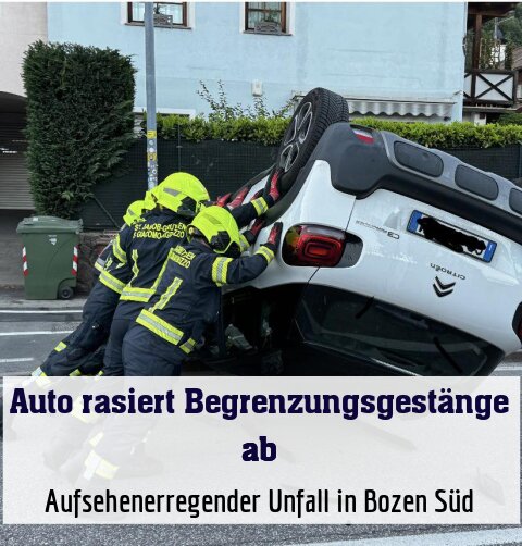 Aufsehenerregender Unfall in Bozen Süd