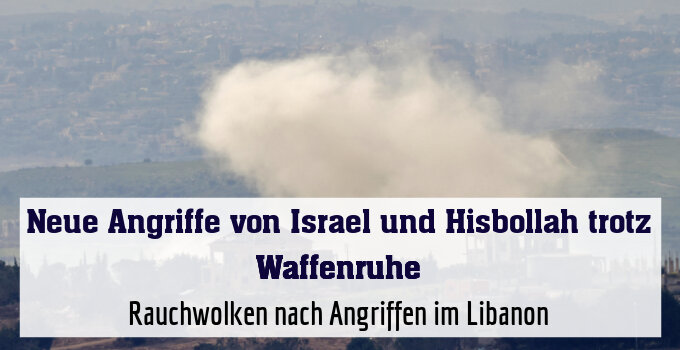 Rauchwolken nach Angriffen im Libanon
