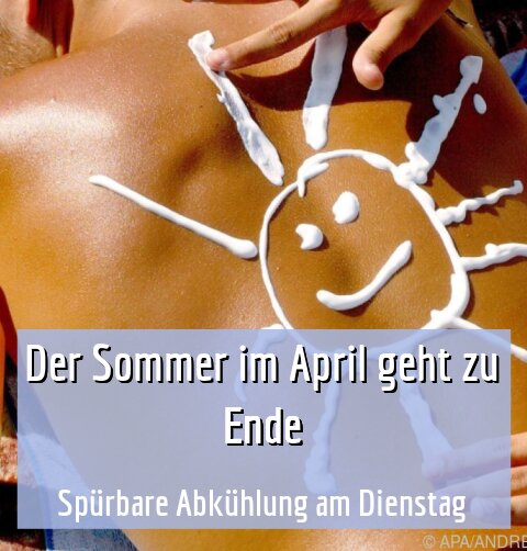 Spürbare Abkühlung am Dienstag