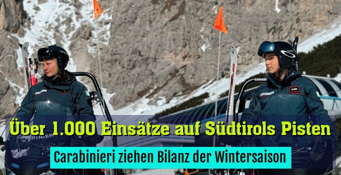 Carabinieri ziehen Bilanz der Wintersaison