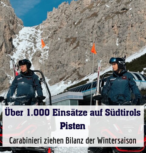 Carabinieri ziehen Bilanz der Wintersaison