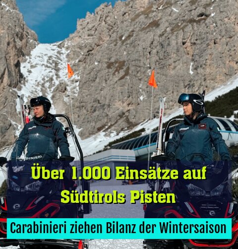 Carabinieri ziehen Bilanz der Wintersaison