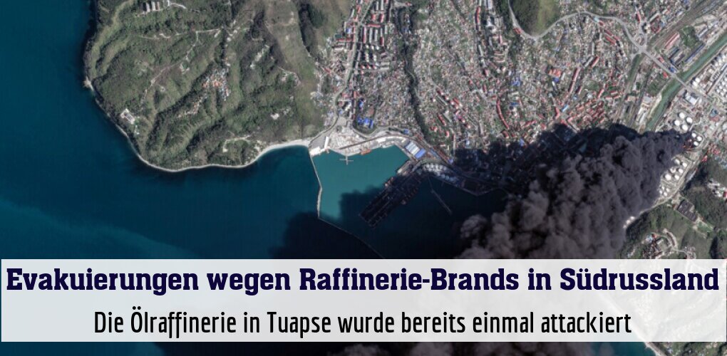 Die Ölraffinerie in Tuapse wurde bereits einmal attackiert