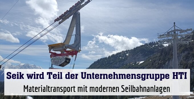 Materialtransport mit modernen Seilbahnanlagen