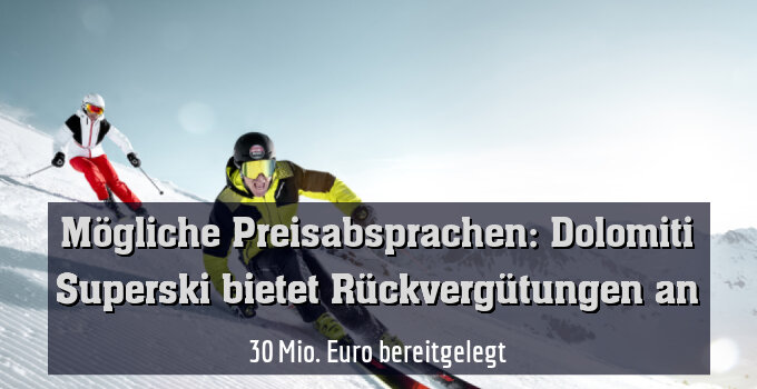 30 Mio. Euro bereitgelegt