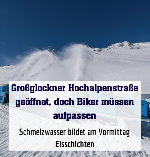 Schmelzwasser bildet am Vormittag Eisschichten