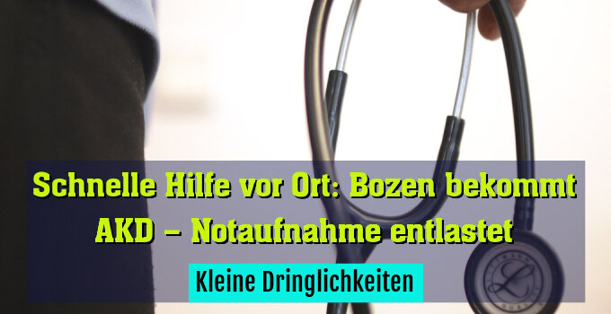 Kleine Dringlichkeiten