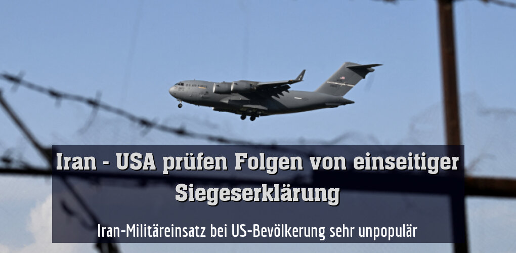 Iran-Militäreinsatz bei US-Bevölkerung sehr unpopulär