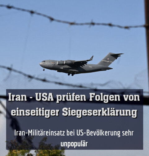 Iran-Militäreinsatz bei US-Bevölkerung sehr unpopulär